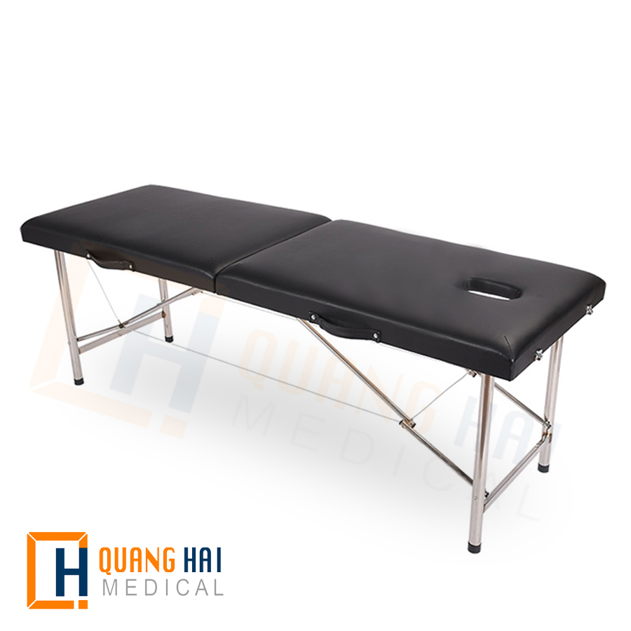 Giường massage gấp vali chân inox