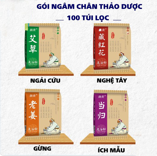 Combo 100 gói ngâm chân thảo dược