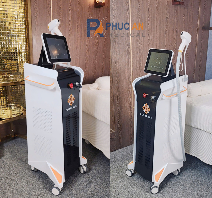 Máy triệt lông Diode Laser FLORENCE 12 bóng đồng kép
